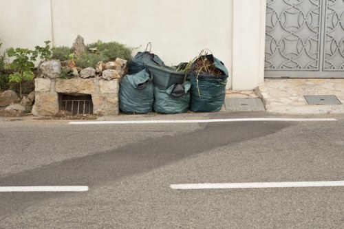 Residential area in Neasden with efficient waste collection